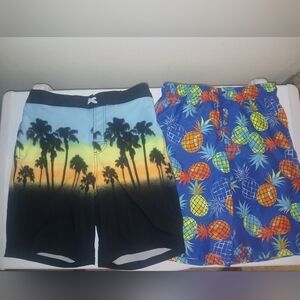 Boys Wonder Nation Lined Tropical Swim Shorts XL (14/16)